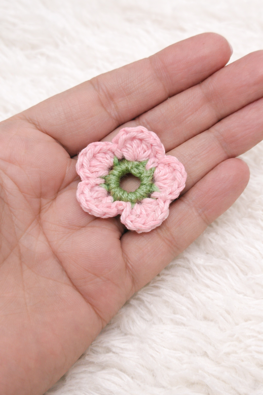 Button Cover- Pink and Green- set of 5