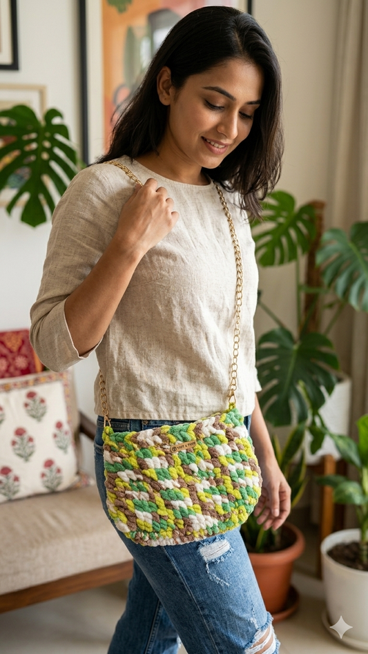 Sling bag - Green Bubble